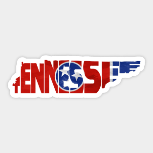 Tennessee Typo Map Sticker